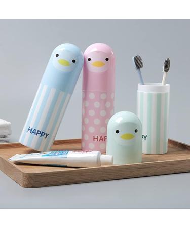 Travel Toothbrush Case Set | 2PCS Portable Toothbrush Holder & Cup | Reusable Plastic Travel Cases | Compact Multi Toothbrush Holder (Blue - Buy Online on GoSupps.com
