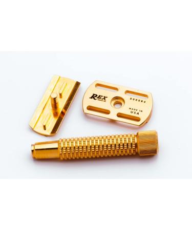 Rex Envoy Razor Plane - 100% Stainless Steel Handmade in USA | Gilded Deluxe 24K | Rex Supply Company - Buy Online on GoSupps.com