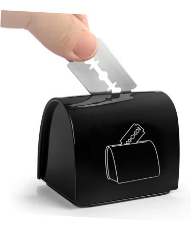 Minkissy Blade Recycling Box - Metal Razor Disposal Container for Milling Cutters & Manual Shavers - 6.5x6cm Black Storage Solution for Safe Disposal - Buy Online on GoSupps.com