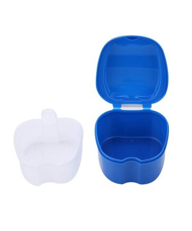 Denture box waterproof denture container for elderly people to save their dentures (dark blue)