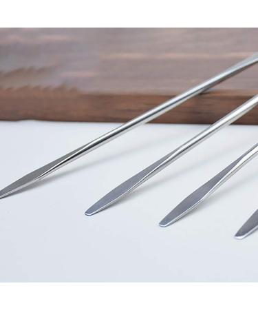 JIHUOO 6-Piece Stainless Steel Double Makeup Spatula Set | Cosmetic Gel & Cream Applicator for Beauty Professionals - Buy Online on GoSupps.com