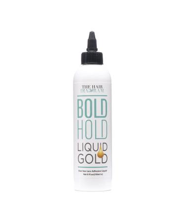 The Hair Diagram - Bold Hold Liquid Gold - Glueless Lace Gel - Temporary Hold For Wigs and Hair Systems - Styling Agent For Baby Hairs - Non Toxic - Aerosol & Alcohol Free - Water Based Formula - 8oz
