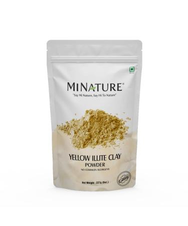 Mi nature Yellow Illite Clay Powder | Pure & Natural | Great For DIY Mask Soap balms & Scrub | For Gentle Care | Chemical & Cruelty Free Non-GMO | Made In India | 227g(8oz) (0.5lb)