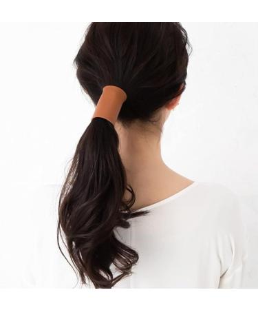 1 Piece PU Leather Hair Cuff Leather Ponytail Holder Ponytail Wrap Great for Ponytail Women Girls Long Hair Black - Buy Online on GoSupps.com