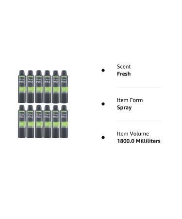Dove Men+Care Extra Fresh Antiperspirant Deodorant 48h Spray 150ml - Pack of 12 | Long-lasting Protection | 5 Fl Oz Size - Buy Online on GoSupps.com
