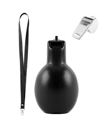 Famini hand-whistle sports lessons 1 piece with 1 piece of stainless steel sports pipes loud handhorn hand squeeze whistles with a handling tape coaching pipe for referees coach accessories football.(black) - Buy Online on GoSupps.com