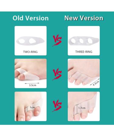 LANTRO JS Pinky Toe Sleeves Protectors - 2 Pair Silicone Toe Covers for Ingrown Toenails - Buy Online on GoSupps.com