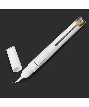 Nail Art Dotting Pen Nail Bead Dotting Bullion Pen Nail Art Rhinestone Gemstone Painting Drawing Pen for Manicure Pedicure Decoration (16 cm Golden) 16cm golden - Buy Online on GoSupps.com