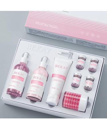 R RadiantRise Refreshing & Moisturizing 8-Piece Sakura Skin Care Set and Kit for Women Christmas Gift Valentine's Day Gift