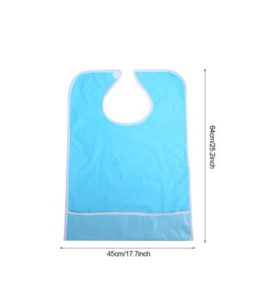 Soft and Comfortable Adult Bibs - Waterproof Washable Foam Bibs for Disabled Adults | Light Blue 23x13cm - Buy Online on GoSupps.com
