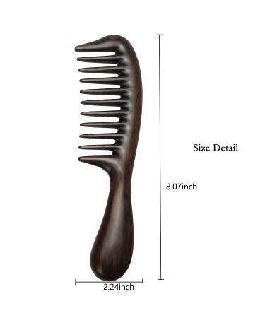 Buy Louise Maelys Wide Tooth Hair Comb - Black Sandalwood Detangler for Curly Hair - Buy Online on GoSupps.com