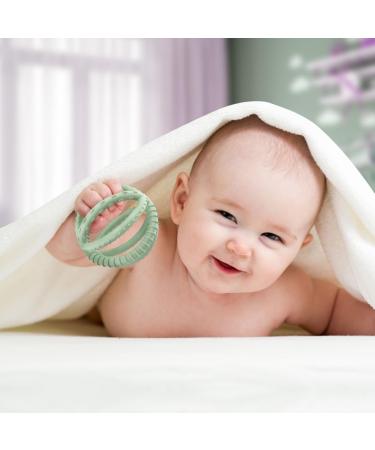 Aolso Silicone Baby Ball Bite Ring - BPA-Free Chew Toy for Infants - Safe Food-Grade Silicone Baby Toy in Green - Buy Online on GoSupps.com