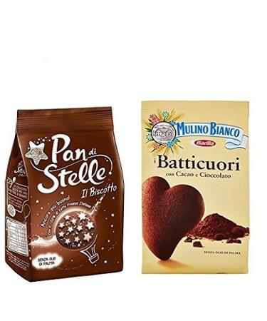 Mulino Bianco Mulino Bianco Set of 3 Pan di Stelle 350 g Italy Brioche Cookies + 3 Mulino Bianco Batticuori Chocolate Biscuits 350 g
