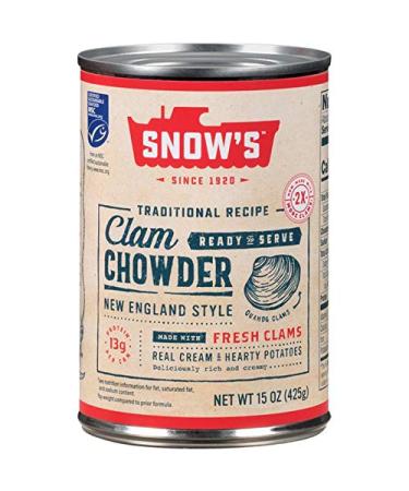 Snows New England Style Clam Chowder - 15 Oz - Pack of 4