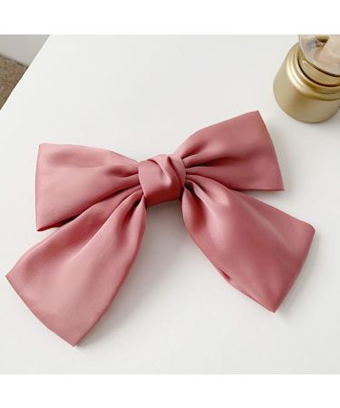 1 Psc Pink Bow Hair Clips Satin Vintage Solid Color Bowknot French Barrette Hair Bows for Girls for Hair Clip and Accessories for Women Girls Hair Barrettes Scrunchies Accessories - Buy Online on GoSupps.com