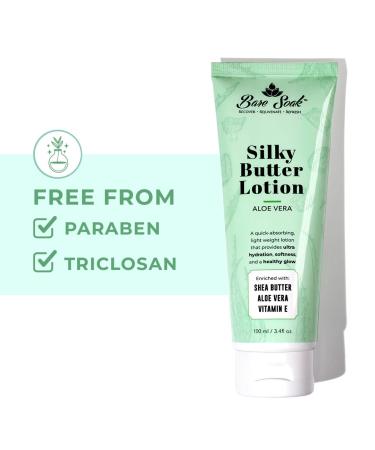 Bare Soak Silky Butter Lotion for Hands and Feet - Pack of 3 - Aloe Vera - Buy Online on GoSupps.com