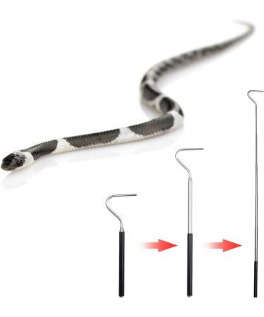 Lezevn 2Pcs Extensible Stainless Steel Snake Hook Retractable Reptile Hook Catcher Controlling Moving Hook Stick for Catching Handling Small Snake - Buy Online on GoSupps.com