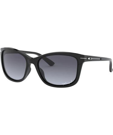 Oakley Women's Oo9232 Drop-in Cat Eye Sunglasses - Polished Black/Grey Polarized - Buy Online on GoSupps.com