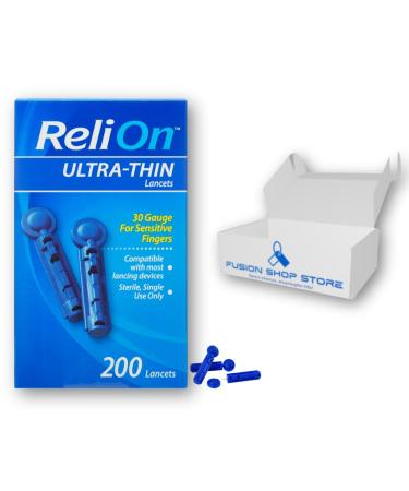 Relion Lancets Ultra-Thin 30 Gauge 200 ct (1) Boxed by Fusion Shop Store