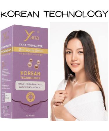  Yana Yana Hyaluronic Acid Retinol Glutathione Vitamin C Serum For Skin 100% Pure Anti Aging Serum Intense Hydration Moisture Non Greasy Wrinkle Reducing And Brightening Serum By Korean Technology - Buy Online on GoSupps.com