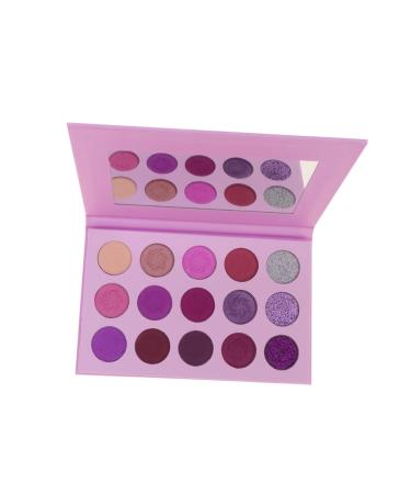 DOITOOL Eyeshadow Palette 15 Eyeshadow Eye Shadow Makeup Palette Powder Make up Kit Glitter Miss Woman Eyeshadow Compact 1 count (Pack of 1) Purple
