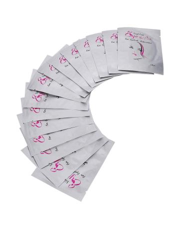 Derclive 50 couples under the eye pads eyelash pads eyelash extension gel patches kit eye treatment masks best for eyelash extensions silver