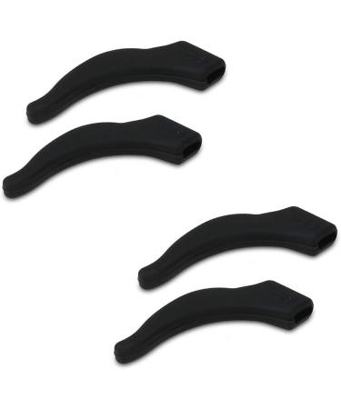 KWMobile Anti-Slip Bracket for Glasses Hinge Set - XL Silicone Ear Hooks for Sports - 4 Pack Black - Buy Online on GoSupps.com