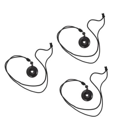 Minkissy 3st necklace with safety buckle necklace for men Chinese safe necklace crystal coin portable crystal trailer classic men and women cotton thread china