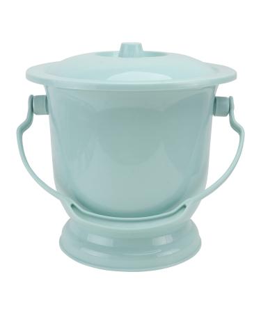 Portable Toilet Urinal Spittoon Chamber Pot Potty Plastics Bedpan Urine Bucket Bottle with Lid for Household Adults Pregnant (Color : Sky-Blue Size : 25.5x25.5cm) 25.5x25.5cm Sky-blue