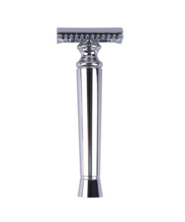 FARUTA Manual Shaver Safety Beard Trimmer Tool Portable Hair Remover Tool for Home Salon (Color: Silver)