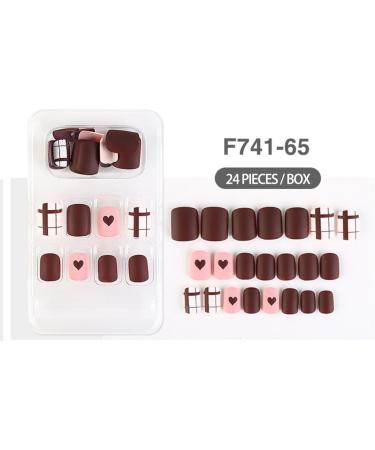 dijiusidy False Nail Perfect Matching Simple to Wear Fingernail Full Coverage Press Type Strong Viscosity Adjustable Paster Type 37 F741 Type 37 F741 - Buy Online on GoSupps.com