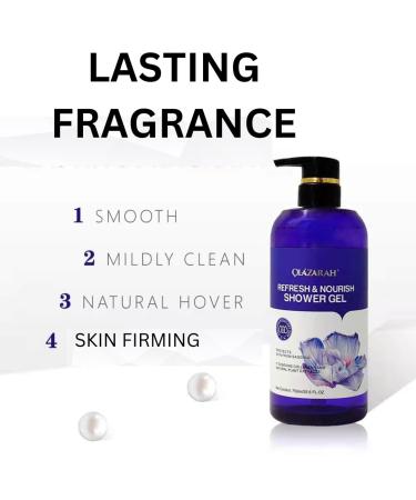 Collagen-Infused Refresh & Nourish Shower Gel (Lot of 3) - Lavender & Natural Extracts Paraben & Dye-Free for Cleansing & Firming - Buy Internationally - Buy Online on GoSupps.com