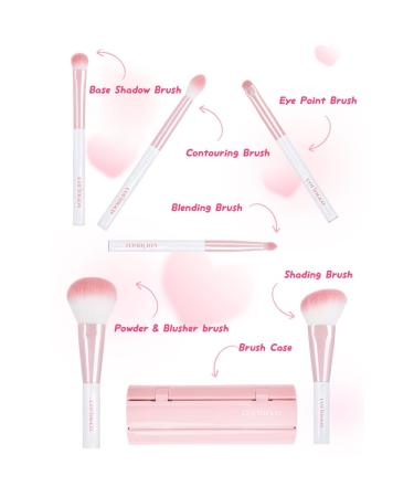 Mini Makeup Brushes Travel Set - LED Mirror Multifunctional Eyebrow & Blush Brush - Pink Roll Brush for Easy Application & On-the-Go Beauty - Buy Online on GoSupps.com