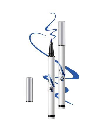 KAIQIKAIXI Blue Waterproof Very Fine Eyeliner Advanced Liquid Eyeliner Felt Tip Eyeliner Eyeliner Eyebrows Eyelashes Body Paint Multi-Purpose Pen (Blue)