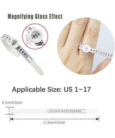 2-Pack Elfstone Ring Sizer: Reusable Finger Size Measuring Set (USA Rings Size) - Buy Online on GoSupps.com
