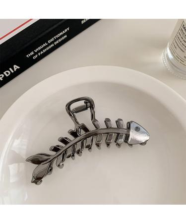 KuuGuu 4 PCS Large Metal Fish Bone Hair Clips - Non-slip Hair Claw Clips for Thick and Thin Hair Styling - Hair Accessories and Decoration - Buy Online on GoSupps.com