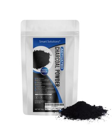 Smart Solutions Activated Charcoal Powder Bulk Food Grade Powder, Non-GMO, Vegan, No Fillers - 100% Pure Use for Teeth Whitening, Facial Masks, Detoxing (8 Ounce)
