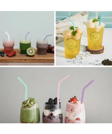 10 All Straws - Reusable Silicone Straws for 30 and 20 oz - Flexible Easy to Clean with 1 Carrying Bag and 2 Cleaning Brushes Multicolor BPA Free Bent Smoothie Straw - Buy Online on GoSupps.com