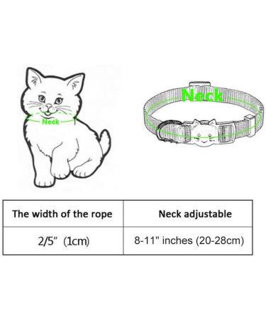 Personalized Cat Neck Bands with Bell - Custom Safety Buckle & Embroidered ID Name (Blue) | International Shipping Available - Buy Online on GoSupps.com