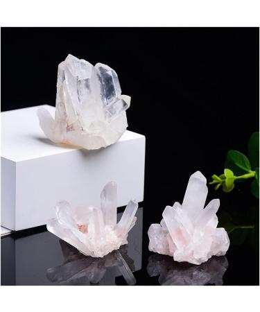 for 50-350g Natural White Crystal Cluster Quartz Crystal Health Reiki Stone Raw Point Specimen Home Decor Raw Crystals Gift Home Decorative Stones (Color : Crystal Cluster Size : 200-250g) - Buy Online on GoSupps.com