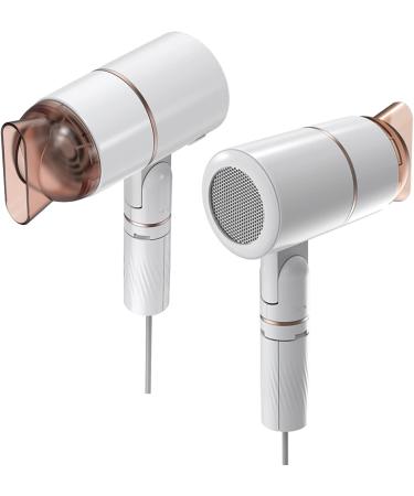 Hair Dryer Foldable Negative Ion Three Speed Desktop Hair Dryer Household Appliances Foldable Hair Dryer Travel Portable Travel Hairdryer White(White) - Buy Online on GoSupps.com