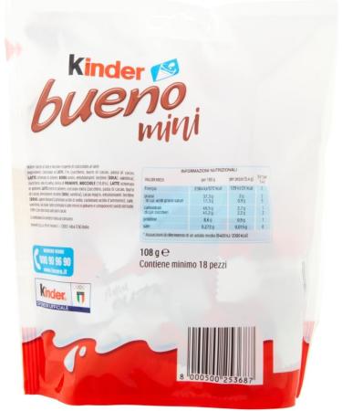  Italian Gourmet E.R. Bueno 12 Mini Chocolate Bars for Kids with Milk Cream and Hazelnut 108g + Italian Gourmet Polpa 400g - Buy Online on GoSupps.com