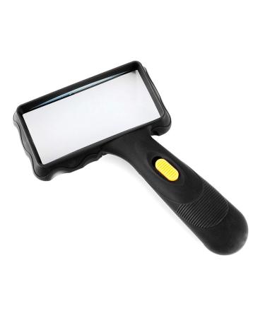 Portable Reading Magnifier with 2 LED Lights 10X Optical HD Glass Lens Handheld Glass Learning and Enjoying Office Learning Made in China
