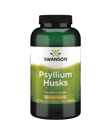 Swanson Psyllium Husk Dietary Fiber Supplement 610 mg 300 Capsules