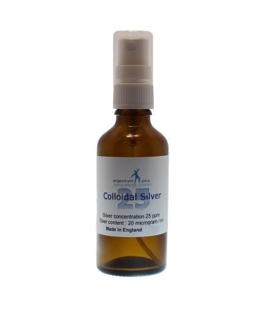 argentum plus - Colloidal Silver 25 ppm - 50 ml Spray in Amber Glass