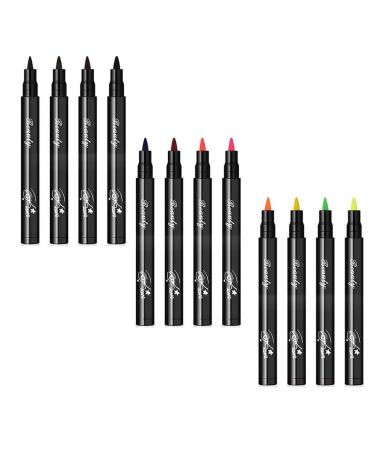 miduoidn 12 Pcs Eyeliner Water Resistance Lasting Women Accessory Eye Makeup Kit Cosmetic Pencil Quick Drying Eyes Liner Pen