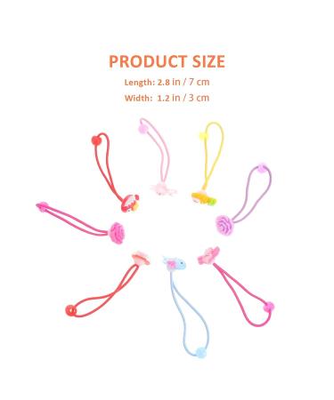 Beaupretty 24pcs Ponytail Holder Hair Bands - Cartoon Candy Color Elastic Hair Accessories for Girls - Buy Online on GoSupps.com