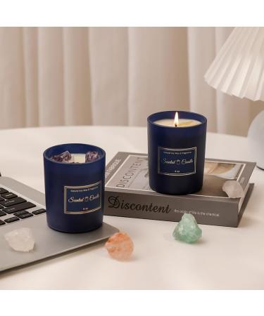 Scented Candles for Men | Wood & Vanilla Soy Candle | Black Crystal Holiday Candle | Premium Home Fragrance - Buy Online on GoSupps.com