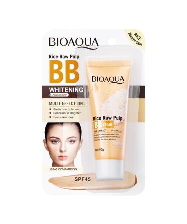 Rice BB Cream SPF 45 PA+++ Colour Correcting and Brightening Face Cream Skincare Cream