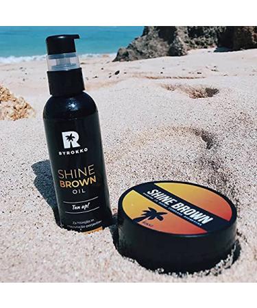 Byrokko Shine Brown Tan Bundle: Premium Browning Accelerator Cream & Quick Tanning Oil - 100% Natural Ingredients - 190ml & 150ml - Buy Online on GoSupps.com